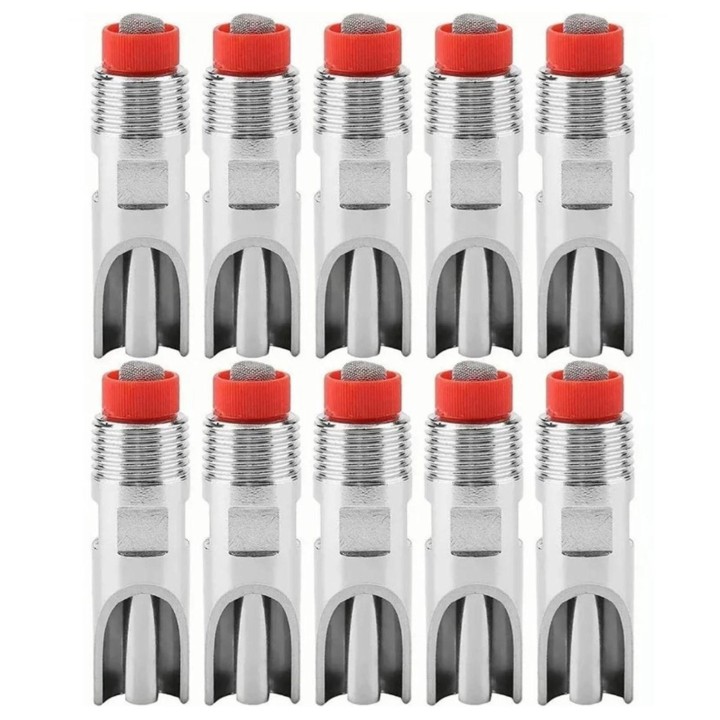 10Pcs Edelstahl Automatische Schwein Nippel Waterer Einstellbare Verhindern Leckage Nippel Trinker Feeder