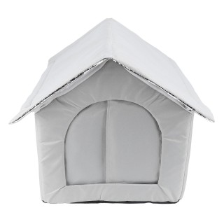 Katzenhaus für draußen, wasserabweisend, wetterfest, geräumig, geschlossen, winterfest, isoliert, Katzenunterstand für grau