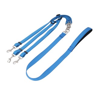 3 weg Hund Leine Mehrzweck Verdickt Nylon Abnehmbare Einstellbare Nylon Hund Koppler Leine mit blau