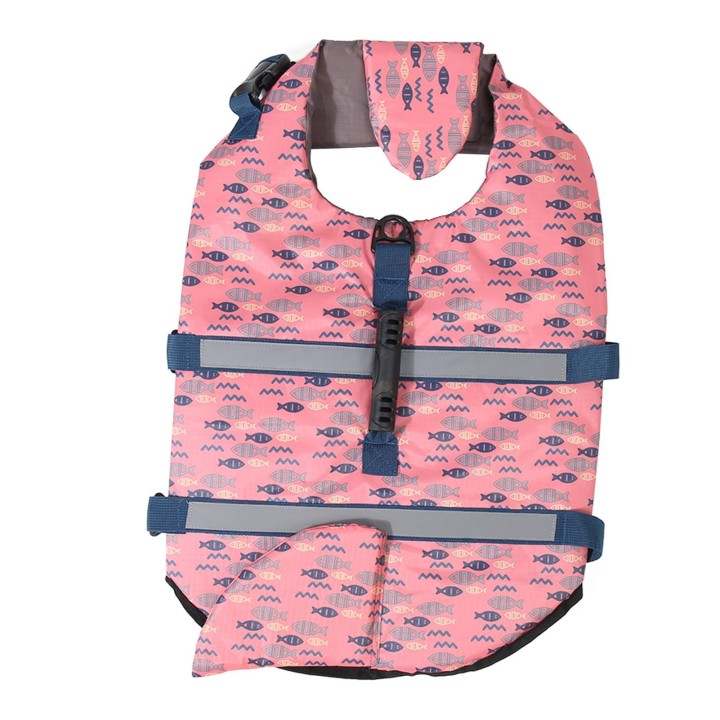 Hunde-Schwimmweste, hoher Auftrieb, bequem, helle Farben, verstellbare Haustier-Schwimmweste für Welpen, L L