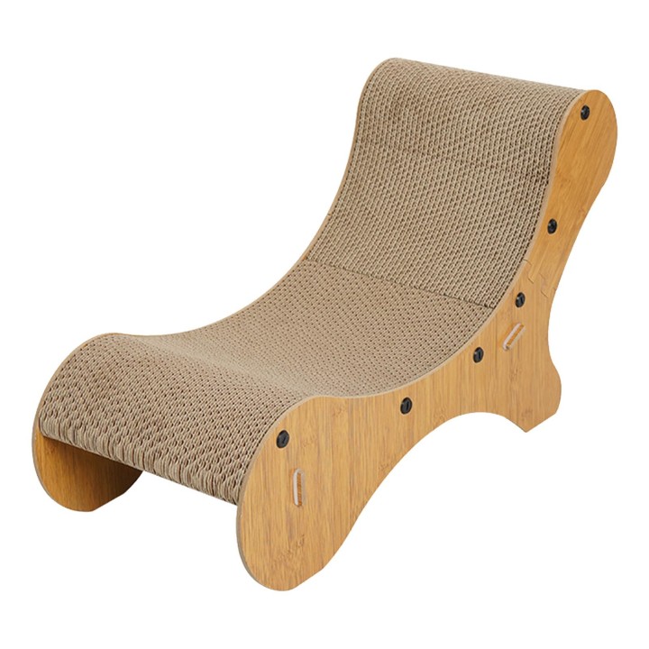 Katzenkratzbrett, bequemes Karton-Lounge, verdicktes, austauschbares Kratzbrett für den Innenbereich