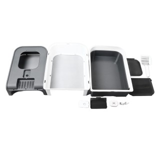 Geschlossene Katzentoilette, großer Raum, Schmutzabweisend, Geruchsentfernung, Schubladendesign, tragbare Katzentoilette