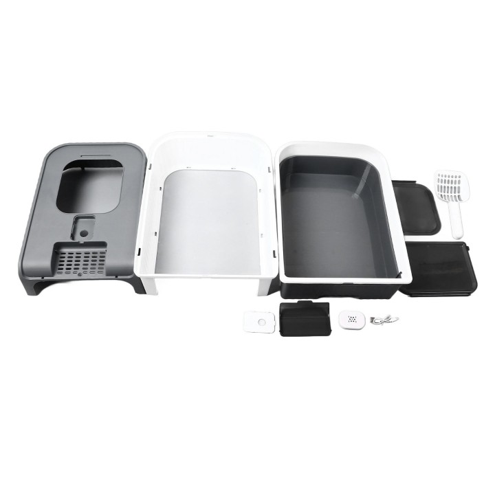 Geschlossene Katzentoilette, großer Raum, Schmutzabweisend, Geruchsentfernung, Schubladendesign, tragbare Katzentoilette