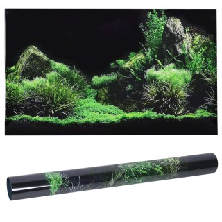 Aquarium Aquarium Meeresboden Wasser Gras Hintergrund Dekoration Malerei PVC Aufkleber 61 x 30cm