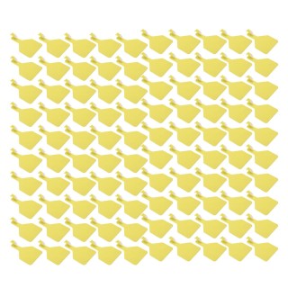 100 Stück leere Ohrmarken für Nutztiere, verdickte TPU-Ohrmarken, wiederverwendbare Tierohrmarken für Milchkühe, Rinder gelb