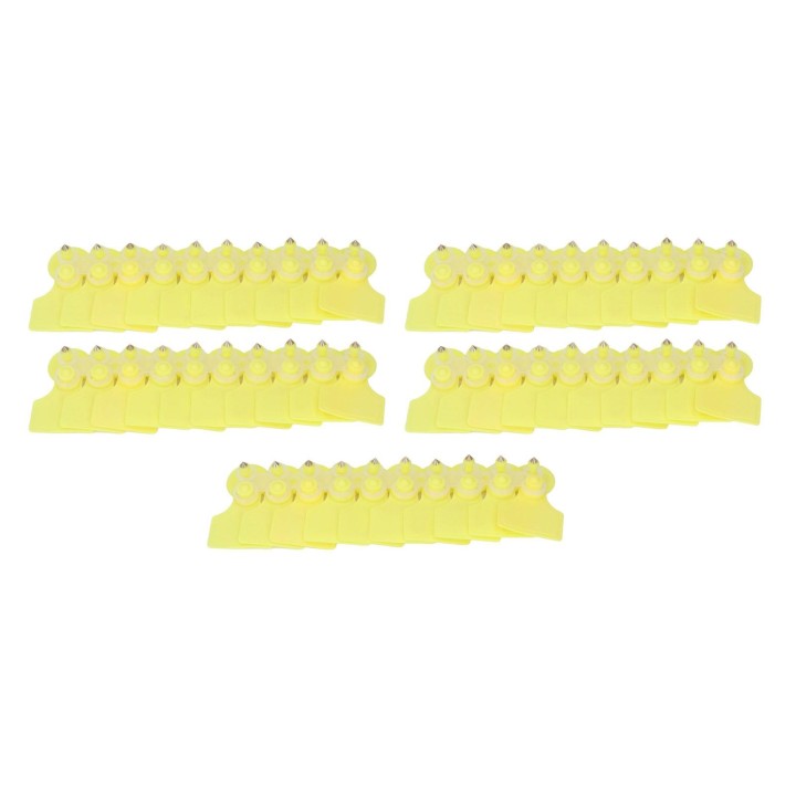 50 Set Ohr Tag Blank Gelb Schafe Schwein Rinder Vieh Identifikation Ohr Label für Bauernhof Tier