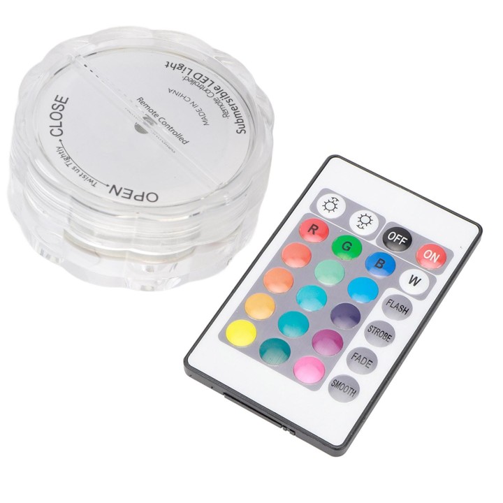 10LED Chip Knopf Fernbedienung Tauchen Licht Wasserdicht Aquarium Licht Beleuchtung Liefert