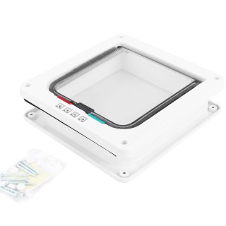 M Größe 4-Wege-verschließbare Haustier Katze kleine Hunde Klappe Tür für Haustierpflege weiß