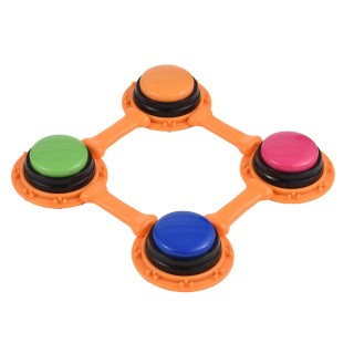 4PCS Stimme Aufnahme Tasten für Kinder Interaktive Upgrade Hund Tasten mit Knochen Befestigung Halter für