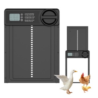 Automatische Hühnerstall Tür mit Fernbedienung Batterie Betrieben LCD Display Hühner Tür mit Dual Power schwarz