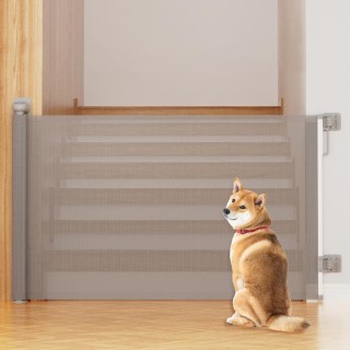 Einziehbare Babygitter, 55  breit x 34  hoch, Mesh-Babygitter für den Innenbereich, Sicherheitsgitter für Kinder und Haustier