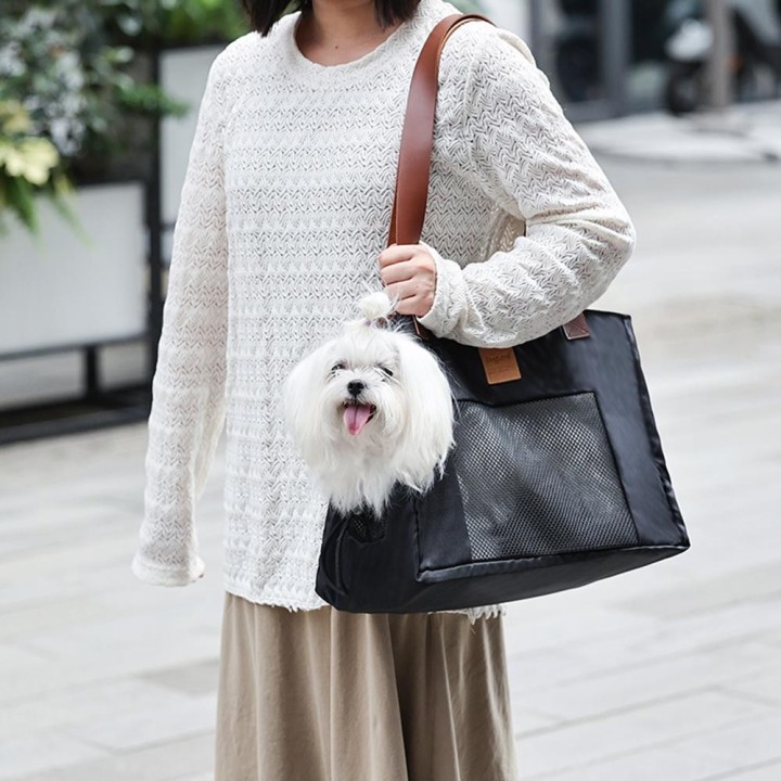 Tragbare Katzentasche, atmungsaktive Haustiertasche, Ausflugstasche, Umhängetasche, tragbare, modische Haustiertragetasche fü