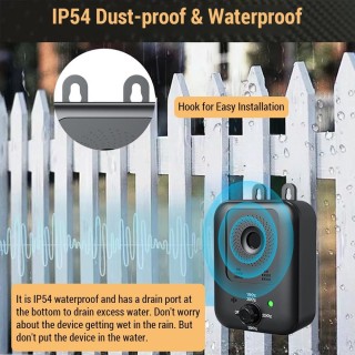 Anti-Bell-Geräte Smart Ultra-sonic Hund Bark Control Geräte Wasserdichte Tragbare Hund Bellen PU86 schwarz