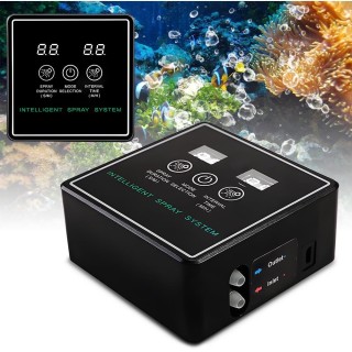 Reptile Fogger Smart Spray System Touchscreen Controller Reptile Mister Automatisch mit Timer Niedrig 5m 2 Nozzles schwarz