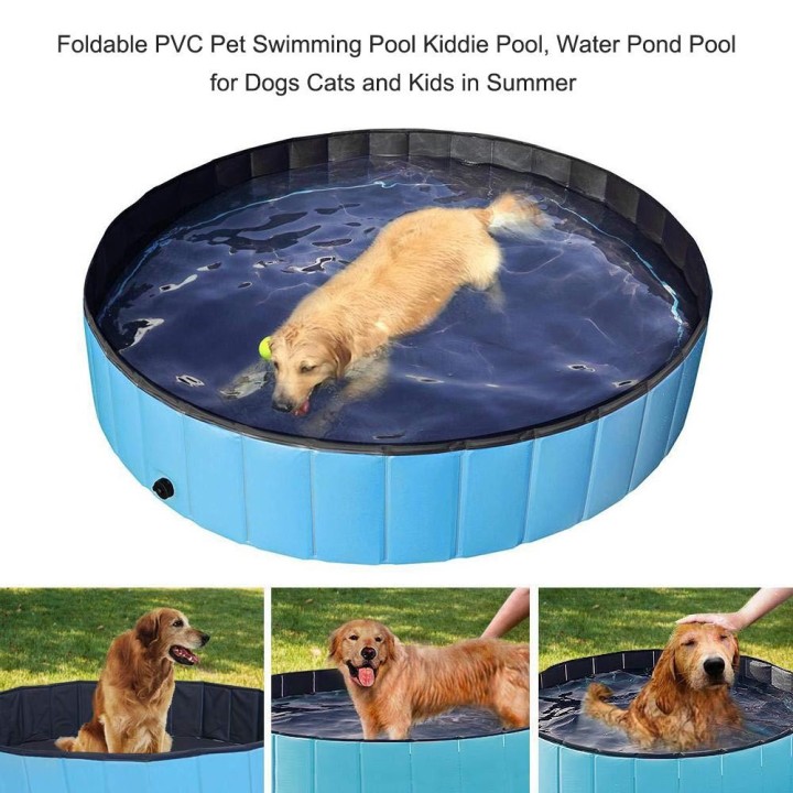 Faltbarer PVC-Swimmingpool, Pool, Badewanne, Kinderpool, Wasserteich, Pool für Katzen und Kinder im Sommer 120*30cm