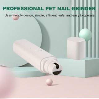 Haustier-Nagelschleifer für Katzen und Hunde, professionell, 50 dB USB-Schnellladung, 3 Stunden Arbeitszeit weiß