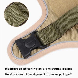 Hundegeschirr, kein Ziehen, Hundegeschirr, verstellbar, stark reflektierend bei Nacht, Haustier-Brustgeschirr, einfach XL rot