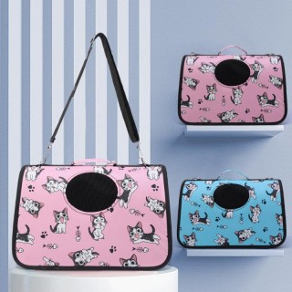 Hundetaschen Tragbare Katzentragetasche Atmungsaktiv für Kleine Hunde Faltbare Katzen Handtasche Reise Haustiertasche Transpo