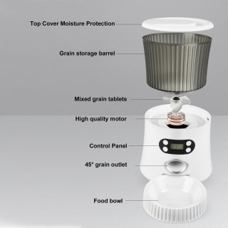 Automatischer Futterautomat für Haustiere, programmierbares zeitgesteuertes Futtergerät für Haustiere, intelligenter Futtersp