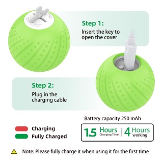 Hundespielzeugball, interaktives Hundespielzeug, lustiger Ball, Hüteball für Hunde, zwei Arbeitsmodi, geräuscharm No Remote C