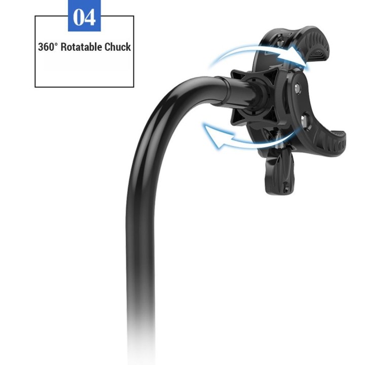 Föhnständer, freihändiger Haartrocknerständer, Klemmhalterung, verstellbar für Hundepflegetisch, Arm mit schwarz