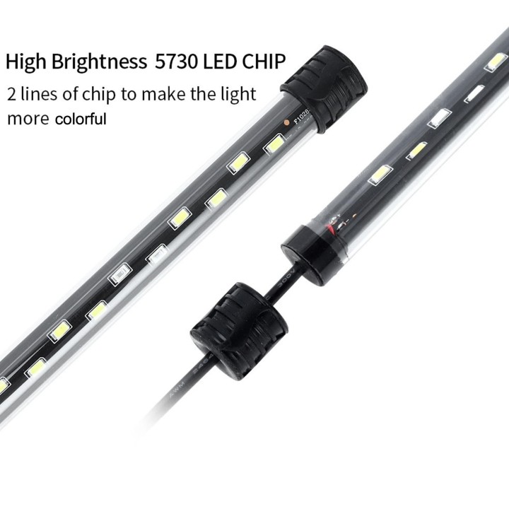 Aquarium-Licht, Aquarium-Licht, hohe Wasserdichtigkeit, hohe Helligkeit, LED-Perlen, verbessert 24 LEDS-EU