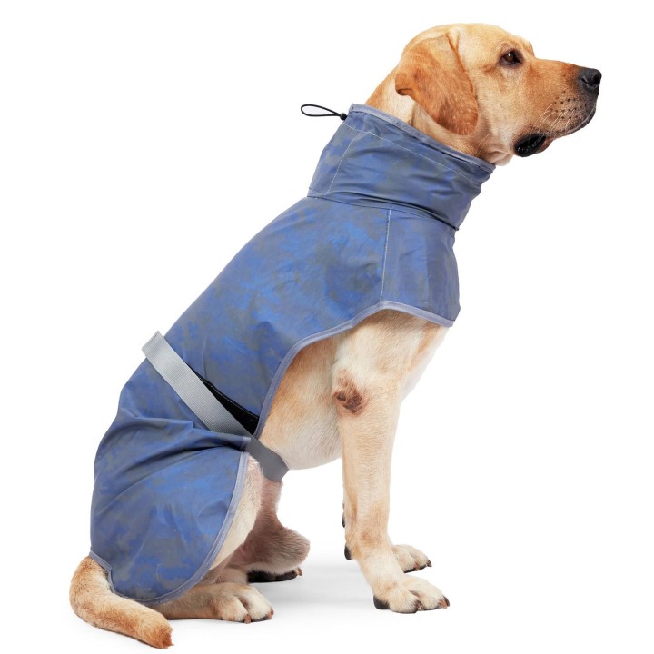 Hundejacke Reflektierende wasserdichte Nachtjacken Small grau
