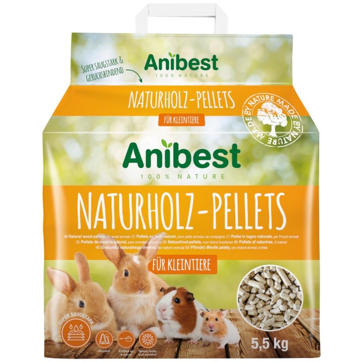 Anibest Naturholz Pellets - 10 l (5,5 kg)