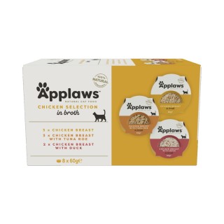 Applaws Cat Pot Probierpack  8 x 60 g - Hühnchenauswahl
