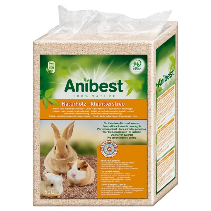 Anibest Kleintierstreu - 60 l (3,2 kg)