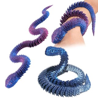Fischtank 3D gedruckte Schlange mit beweglichen Gelenken Kristallschlange Zappelspielzeug Kinder Jungen Mädchen Erwachsene Gr