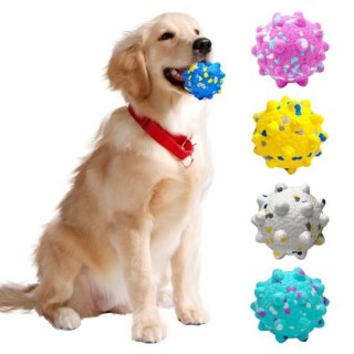 Unzerstörbares Kauspielzeug für Hunde. Robuster Beißball für aggressive Kauer. Interaktive Popcorn-Hüpfbälle für große, mitte