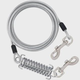 Hundeleine: 3 m, 5 m oder 10 m lange, bissfeste, schmutzabweisende Outdoor-Stahlkette 0.7m*5mm