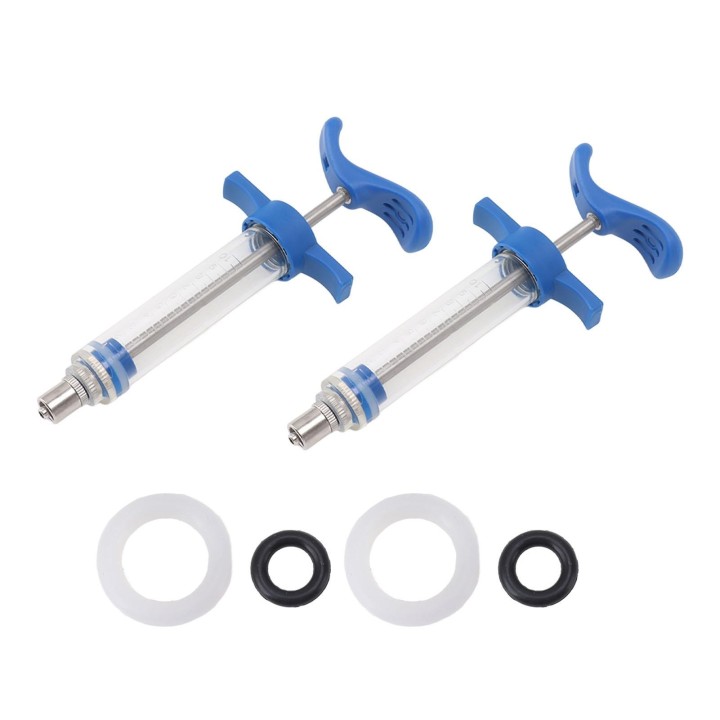 2 STÜCKE Spritze Drencher Kunststoff Stahl und Legierung Wiederverwendbare Fütterung Spritze für Ziege Pferd Schaf Hund Schwe