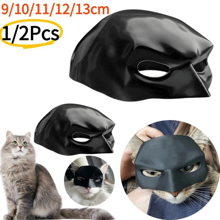 Fledermaus-Katzen-Avenger-Maske, kreative Halbgesichts-Katzenmaske, handgefertigte Katzengesichtsmaske, dekorative Halbgesich
