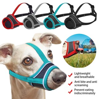 Maulkorb für Hunde, Hundemaske, lecksicher, bissfest, atmungsaktiv, Trinkwasser, verstellbar, für Haustiere S rot