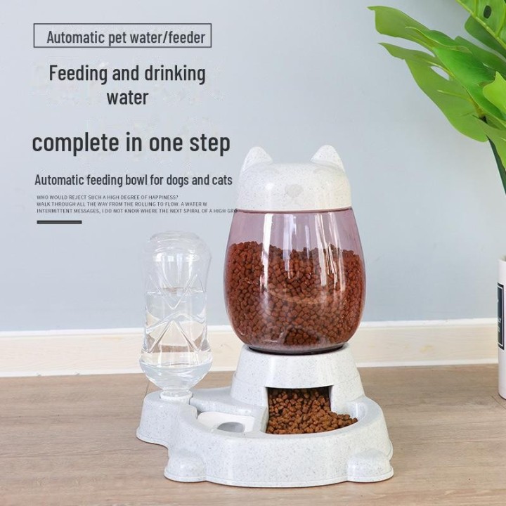 Automatischer Katzenfutterspender und rutschfester Wasserspendernapf – Design ohne Auslaufen Purebred Great Neck Water Feeder