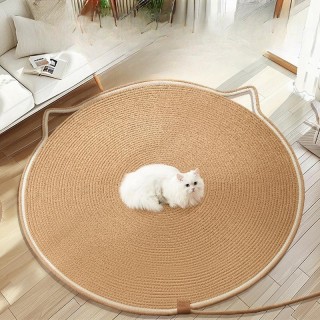 Katzenkratzplatte, verschleißfest und kein Schuppenverlust, Katzenklauenplatte, supergroße runde Katzenkratzplatte, Katzennes