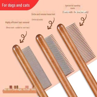 Kamm zur Fellpflege von Haustieren: Einreihiger Floh- und Haarkamm für Katzen und Hunde sparse teeth