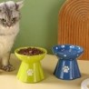 Katzennapf Keramik-Nackenschutz Katzenfutternapf Verhindert dunkles Kinn Hoher Katzennapf Katzen-Teddy-Hundenapf Trinknapf Ti
