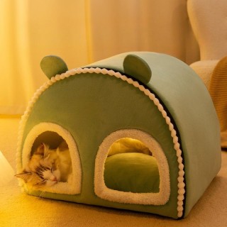 Halbgeschlossener Hundezwinger für Herbst und Winter, für mehrere Haustiere, geschlossener Jurtenzwinger, warmer Katzenzwinge