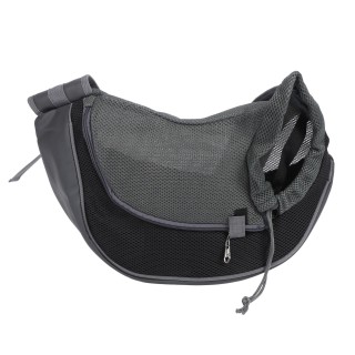 Haustier Hund Sling Carrier Verstellbarer Gürtel Atmungsaktives Mesh Hand Free Puppy Sling Bag für Katzen im Freien L Size sc