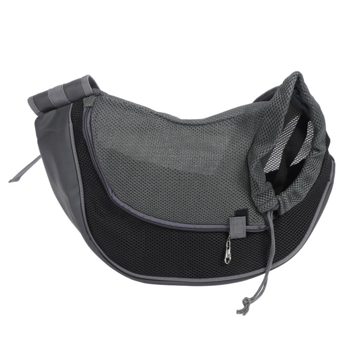 Haustier Hund Sling Carrier Verstellbarer Gürtel Atmungsaktives Mesh Hand Free Puppy Sling Bag für Katzen im Freien L Size sc