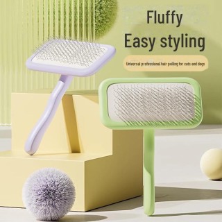 Fellpflegekamm für Haustiere: Spezielle Nadelbürste für Katzen und Hunde, ideal für Teddy- und Bichon-Rassen Square head, S m