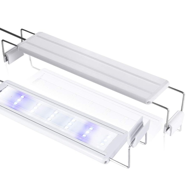 LEDGLE Aquarium 39 Kompatibel mit Für Tropische Fische Wasserpflanzen Aquarium Energie Langlebiges LED-Licht, 10W, LEDs, 50-6