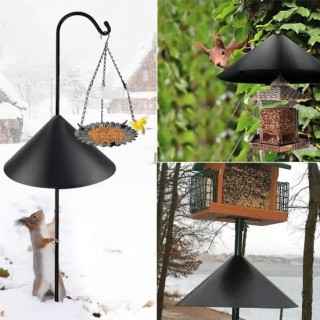 Eichhörnchensicherer PP-Schutzstopper mit Leitpfosten zur Befestigung an Vogelfutterpfosten und Hirtenhaken für den Außenbere