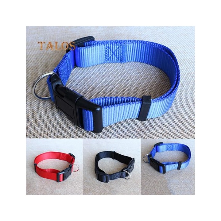 Verstellbares Halsband mit Sicherheitshalsband aus Nylon für Hunde, Welpen und Katzen S blau