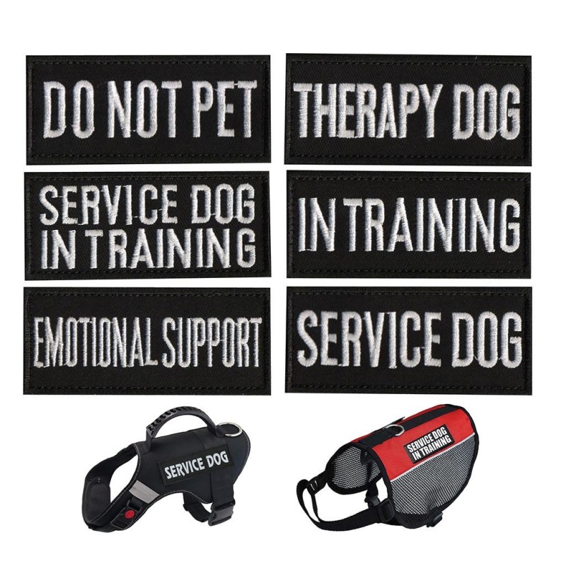Patches für Geschirre Weste Service Hund in Ausbildung Sicherheit Arbeitstuch Siegel schwarz