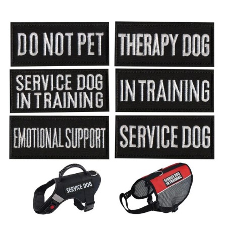 Patches für Geschirre Weste Service Hund in Ausbildung Sicherheit Arbeitstuch Siegel schwarz