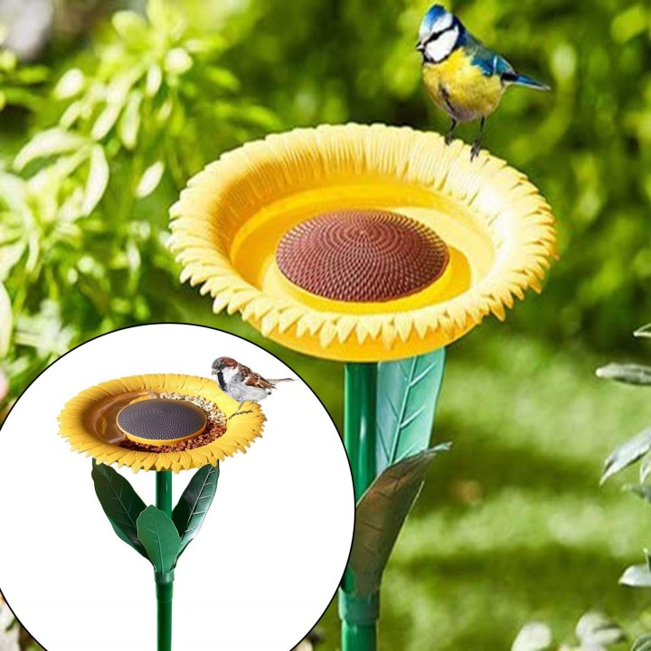 Abnehmbarer Vogelfutterspender für Sonnenblumen im Freien, Vogelfutterspender für Sonnenblumen, Gartendekoration One Size gel